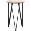 SAFAVIEH Home Collection – Reni Brown Marble & Black Metal Accent Table, Contemporary Round Side Table, Fully Assembled (ACC3753A)(Brown/Black)