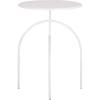 SAFAVIEH Home Collection – Saburo Round White Iron Accent Table, Modern Minimalist Side Table, Fully Assembled (ACC3243B)(White)