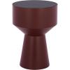 SAFAVIEH Home Collection – Sumiko Accent Table with Black Glass Top & Taupe Iron Base, Modern Sculptural Side Table, Fully Assembled (ACC3233A)(Black/Bordeaux)