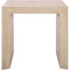 SAFAVIEH Home Collection – Woodrow Square Accent Table, Neutral Beige Faux Travertine Veneer (ACC7006B)(Faux Travertine)