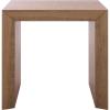 SAFAVIEH Home Collection – Woodrow Square Accent Table, Neutral Beige Faux Travertine Veneer (ACC7006B)(Natural Brown)