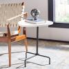Safavieh Home Berlin White Lacquer and Black Tripod Side Table(White / Black)