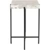 Safavieh Home Tenzin Multi Grey Marble Stone Top and Black Accent Table (ACC3707A)
