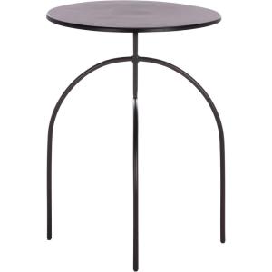 SAFAVIEH Home Collection – Saburo Round White Iron Accent Table, Modern Minimalist Side Table, Fully Assembled (ACC3243B)(Black)