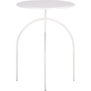 SAFAVIEH Home Collection – Saburo Round White Iron Accent Table, Modern Minimalist Side Table, Fully Assembled (ACC3243B)(White)