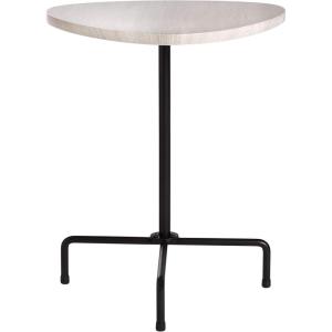 Safavieh Home Berlin White Lacquer and Black Tripod Side Table(Light Grey Oak / Black)
