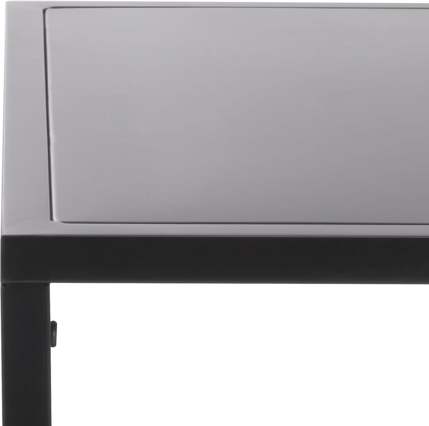image:imageSAFAVIEH Couture Collection Hodge Black Iron Accent Table 3Shelf Open Storage Side Table Minimalist Modern Design SFV9557ABlack