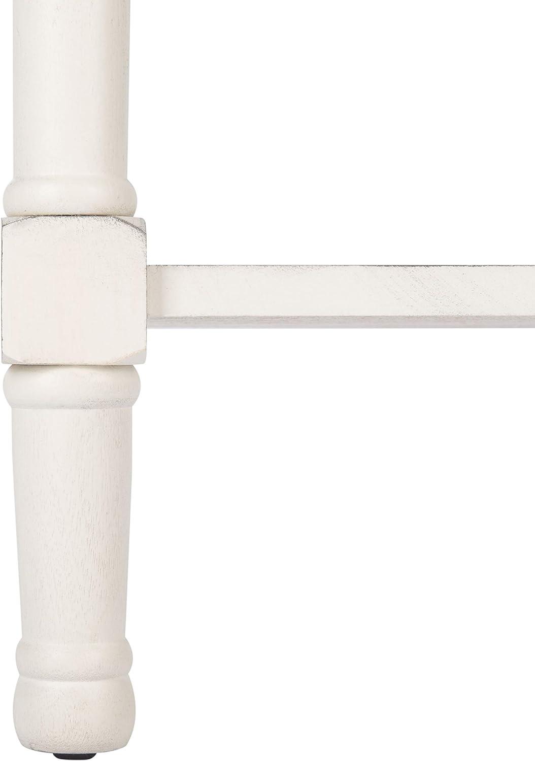 image:imageSAFAVIEH Home Collection Allura Distressed White Accent Table with Drawer amp Shelf Modern Farmhouse Nightstand Carved Detail Design ACC5718ADistressed White
