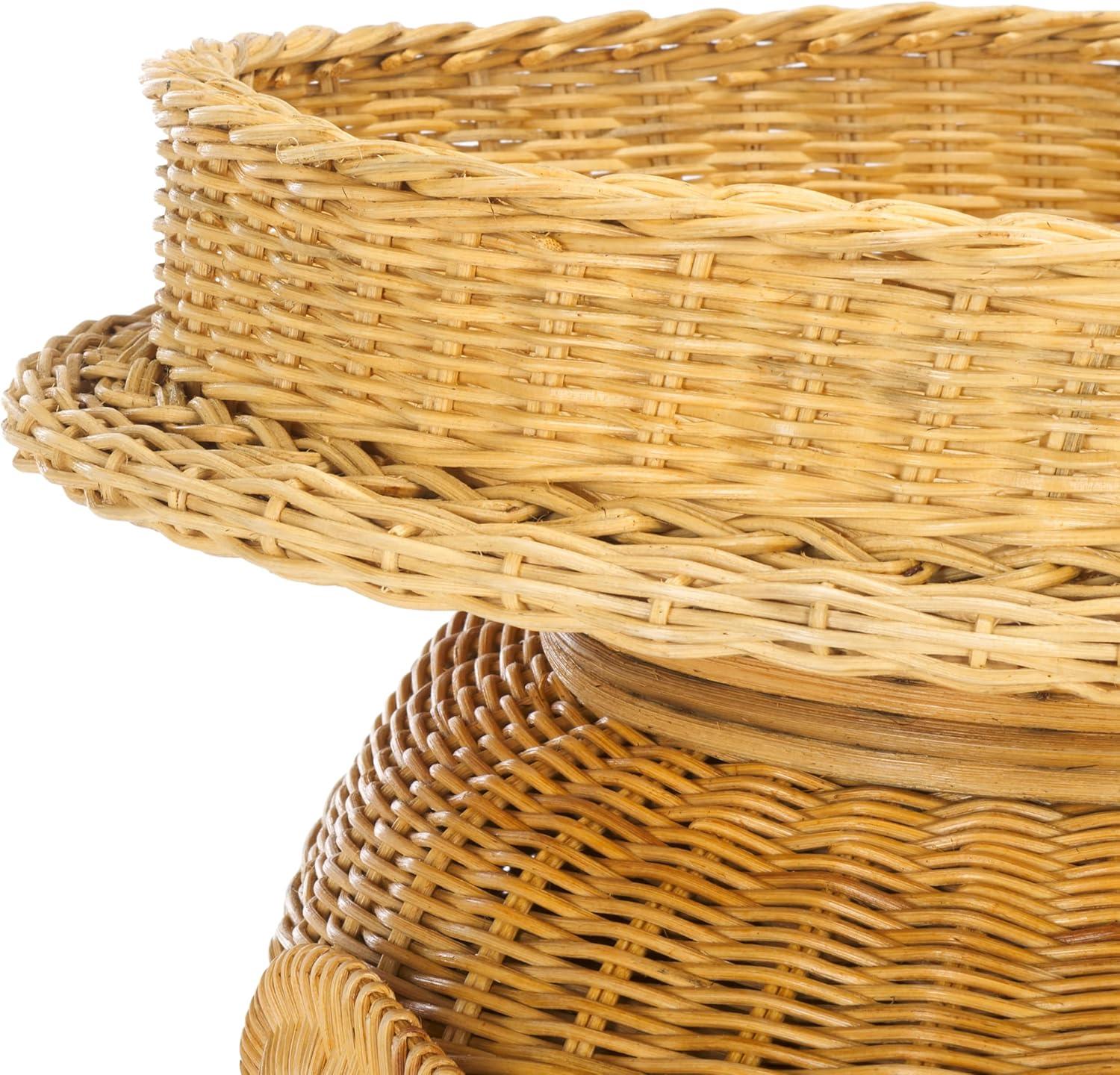 image:imageSAFAVIEH Home Collection Balford Rattan Storage Accent Table with Tray Fully Assembled Natural Modern Side Table for Living Room SEA7038ANatural