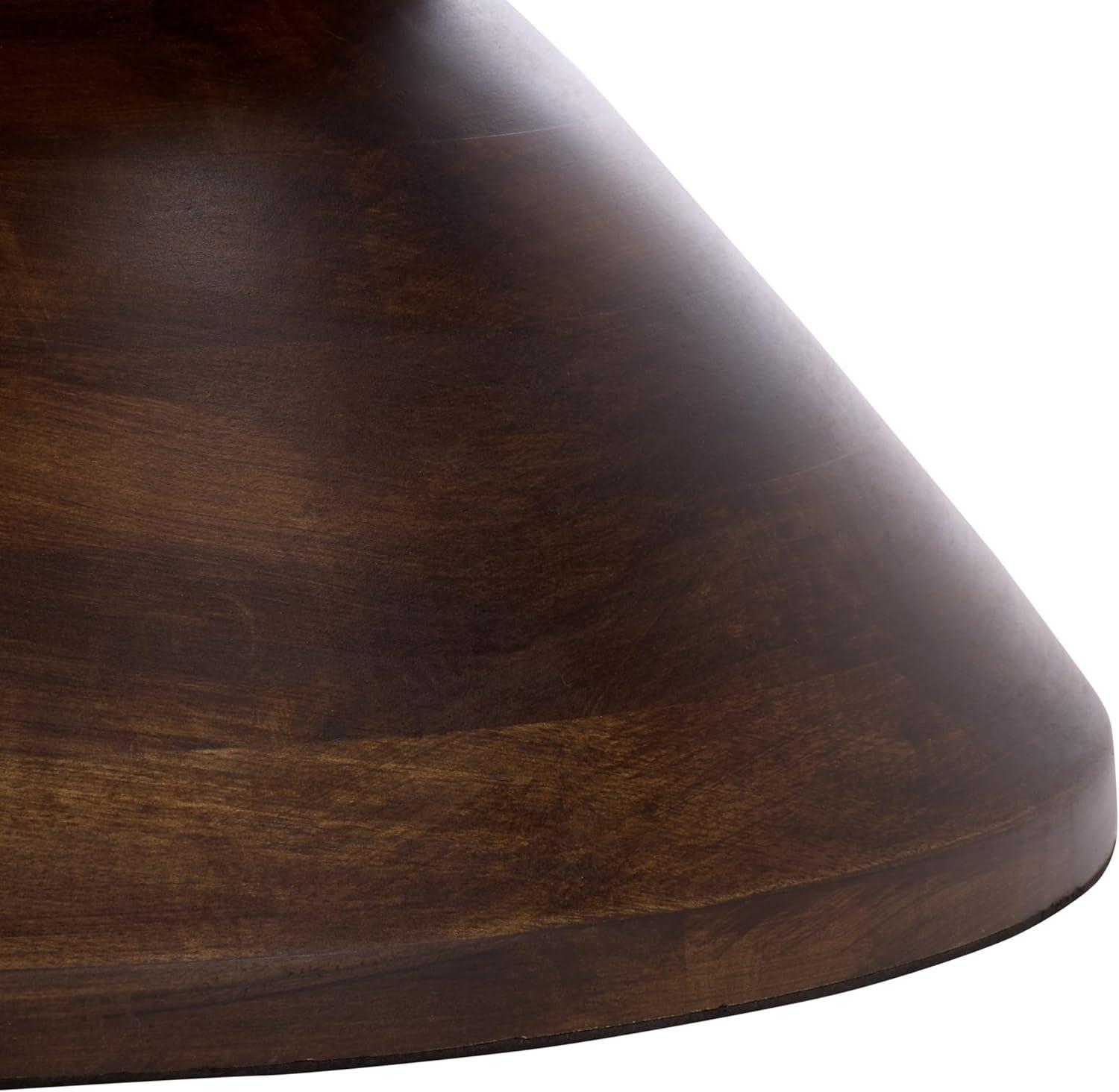 image:imageSAFAVIEH Home Collection Pascual Solid Wood Accent Table with Walnut Finish Sculptural Modern Side Table Fully Assembled ACC3258AWalnut