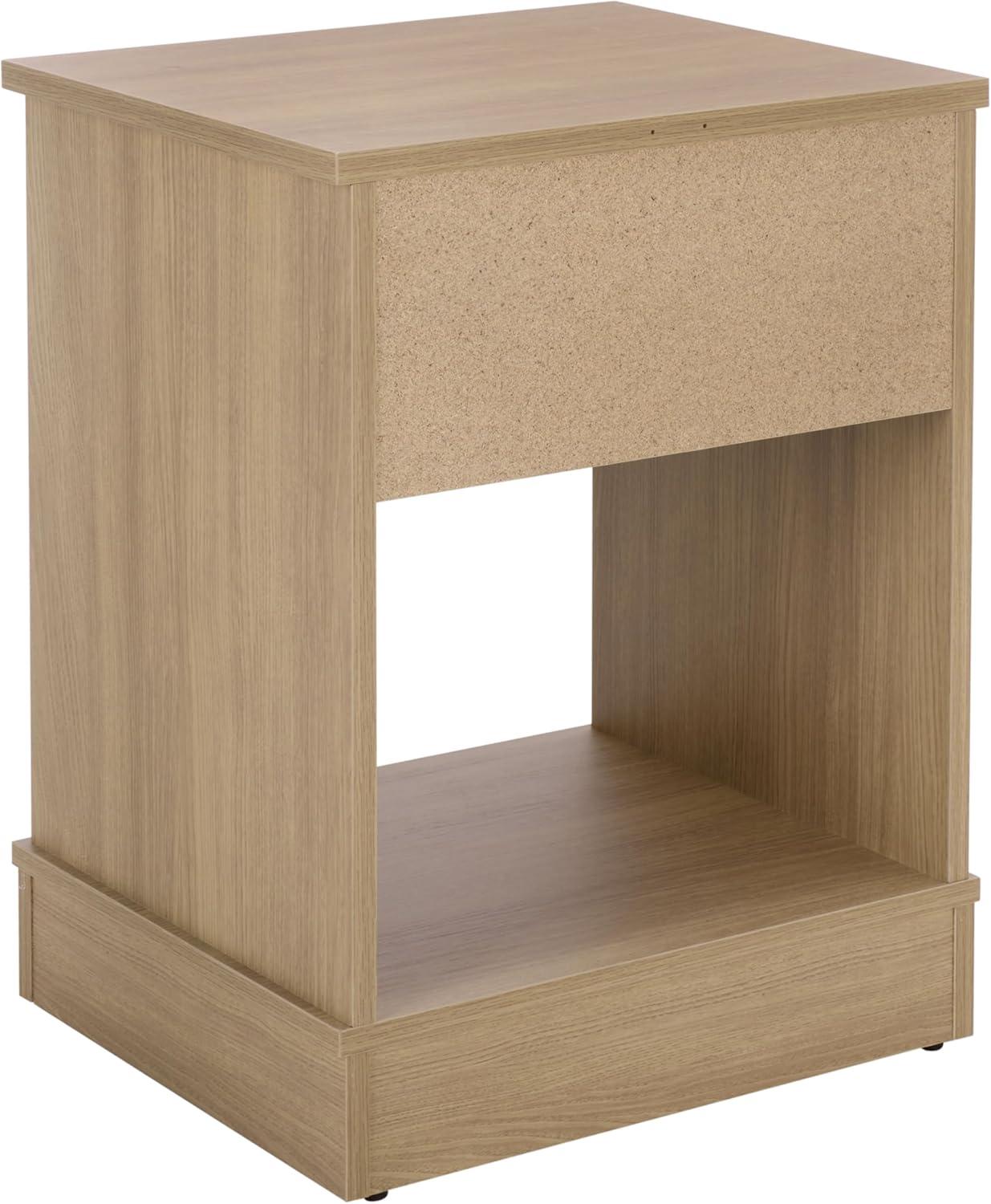 image:imageSAFAVIEH Home Collection Shafa 1Drawer 1Shelf Side Table Natural Finish with Brass Metal Accents Storage Accent Table for Living Room or Office ACC3100BNaturalBrass