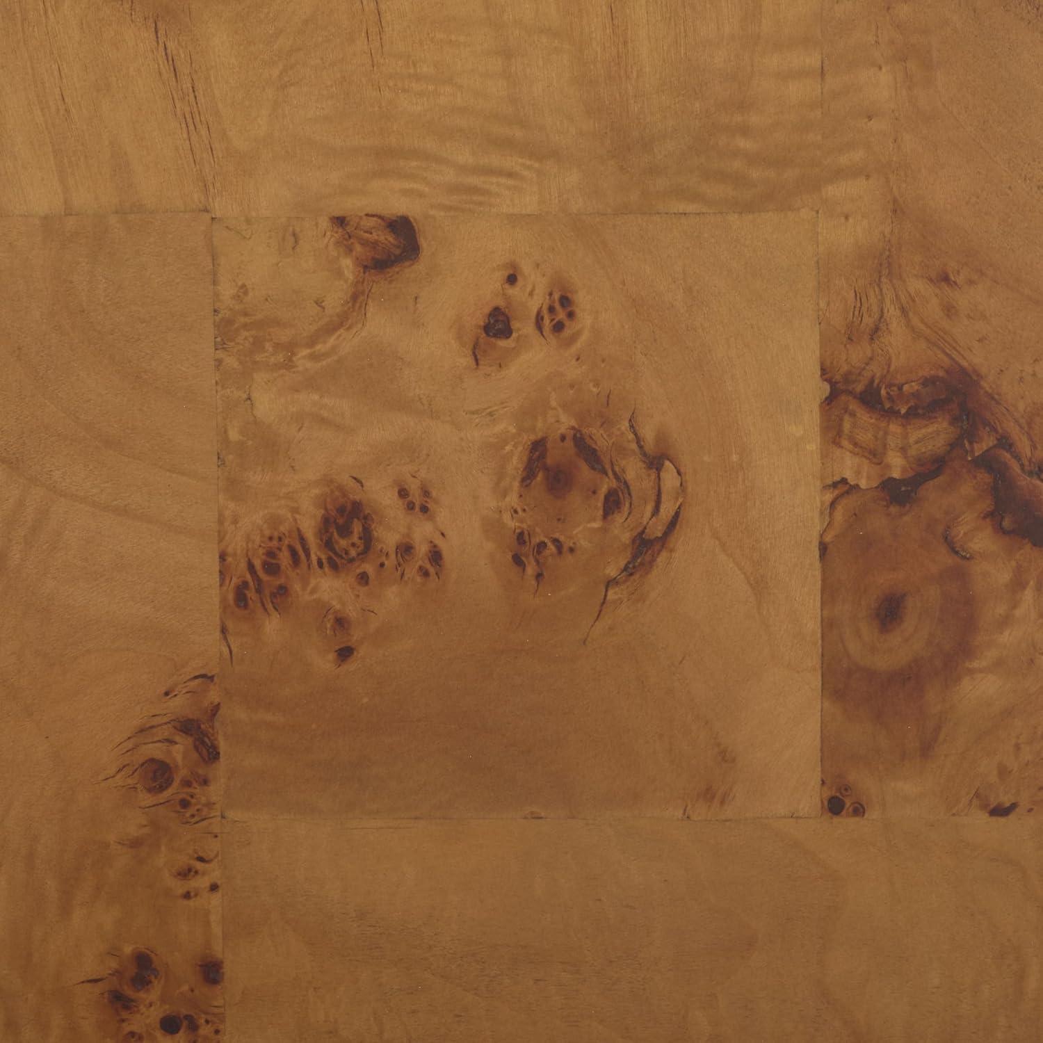 image:imageSAFAVIEH Home Collection Siya Natural Brown Accent Table Round Drum Side Table Burl Wood Look Fully Assembled ACC6611ABrown