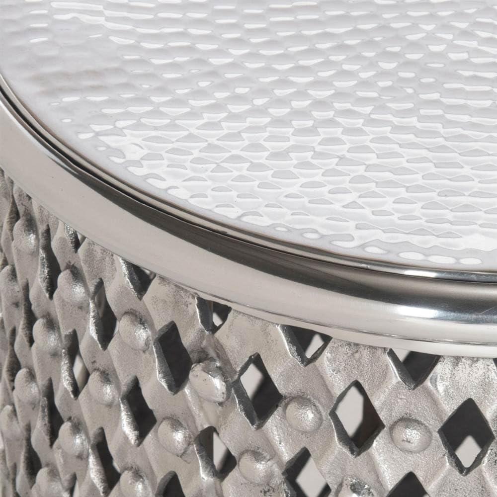 image:imageSAFAVIEH Home Collection Metal Lace Silver End Table