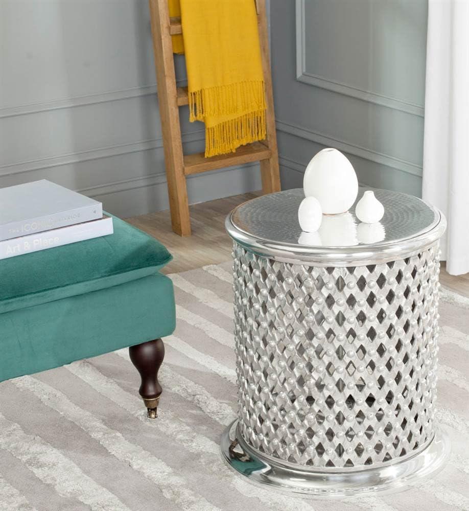 image:imageSAFAVIEH Home Collection Metal Lace Silver End Table