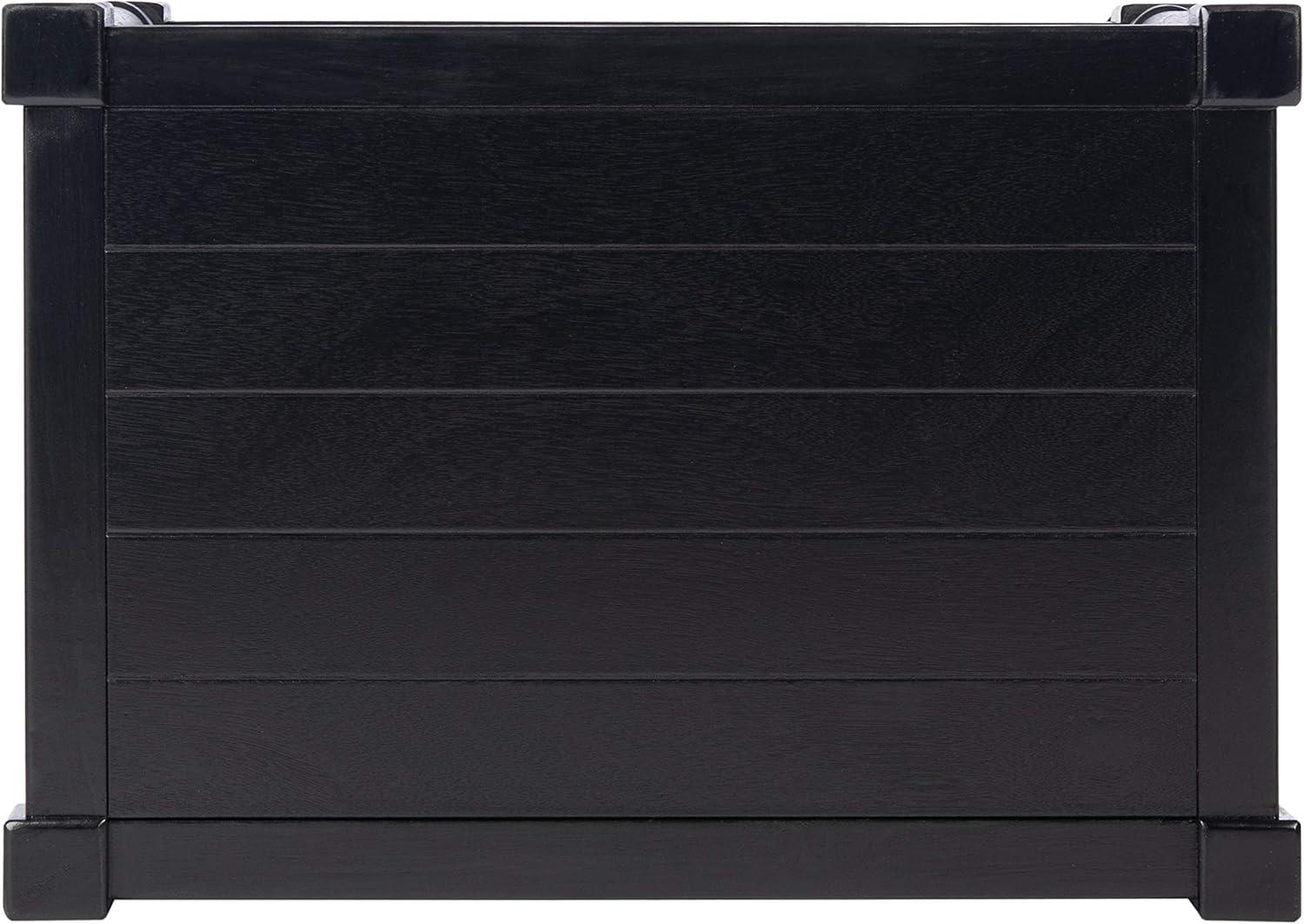 image:imageSAFAVIEH Home Collection Rafiki Black Rectangle Bottom Shelf Accent Table ACC5710B 22 W x 158 L x 228 HBlack