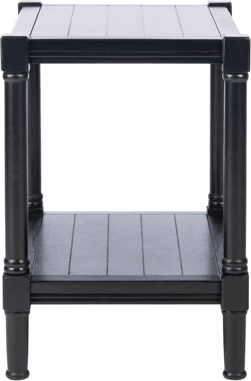 image:imageSAFAVIEH Home Collection Rafiki Black Rectangle Bottom Shelf Accent Table ACC5710B 22 W x 158 L x 228 HBlack