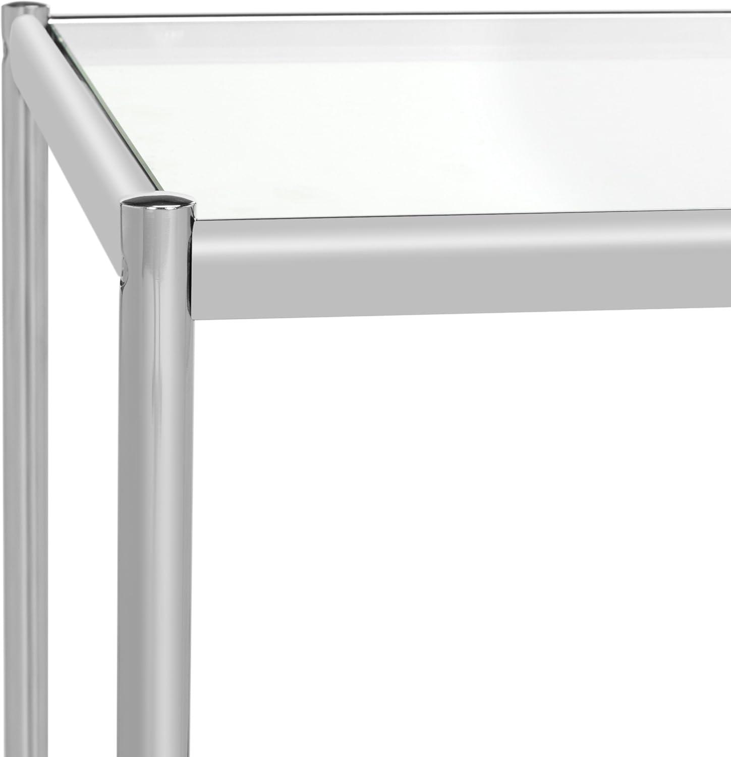 image:imageSafavieh Home Collection Lilias Chrome and Glass Square End Table