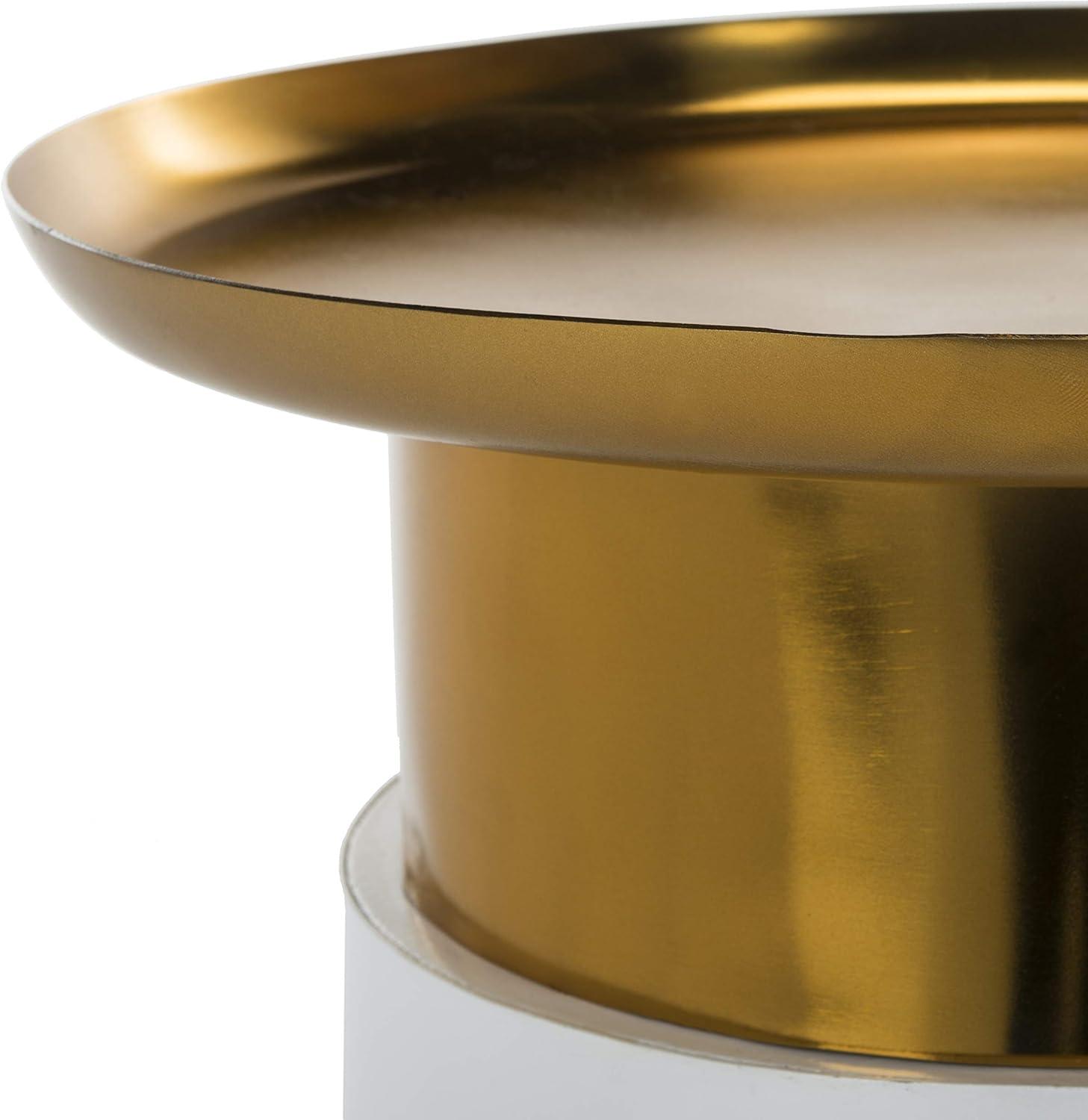 image:imageSafavieh Home Collection Zenith Tray Top Gold and White Side Table