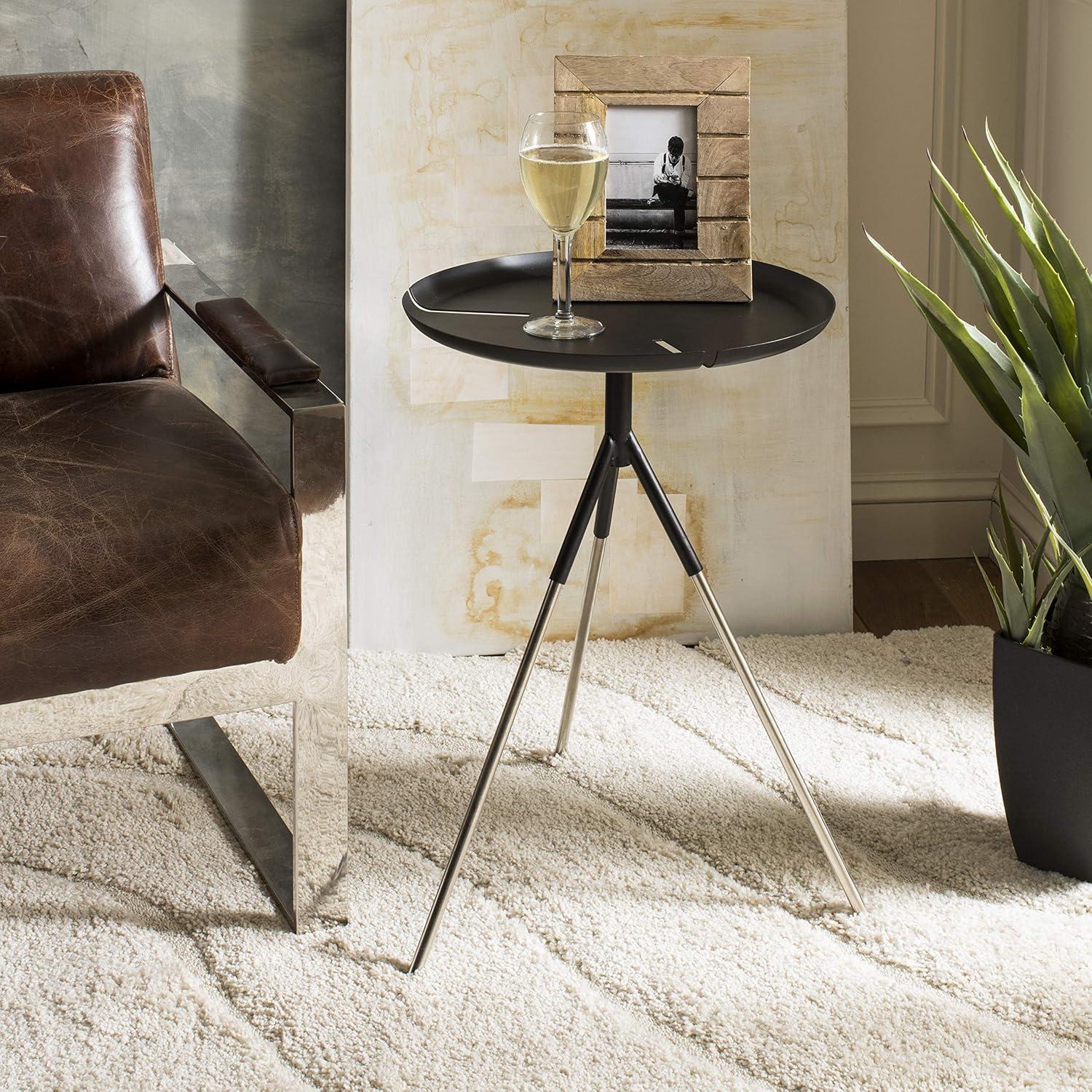 image:imageSafavieh Home Lark Matte Black Tripod Leg Side Table