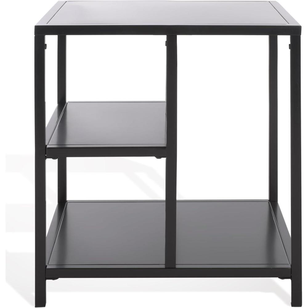 image:imageSAFAVIEH Couture Collection Hodge Black Iron Accent Table 3Shelf Open Storage Side Table Minimalist Modern Design SFV9557ABlack