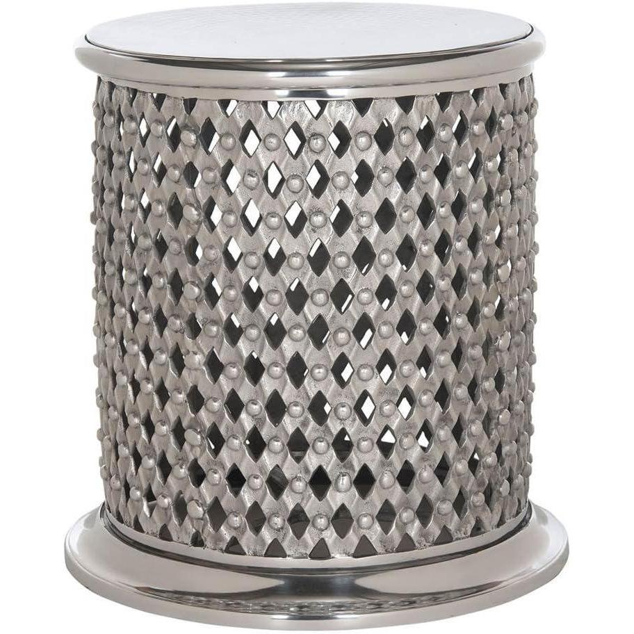 image:imageSAFAVIEH Home Collection Metal Lace Silver End Table