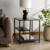 SAFAVIEH Couture Collection – Hodge Black Iron Accent Table, 3-Shelf Open Storage Side Table, Minimalist Modern Design (SFV9557A)(Black)