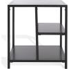 SAFAVIEH Couture Collection – Hodge Black Iron Accent Table, 3-Shelf Open Storage Side Table, Minimalist Modern Design (SFV9557A)(Black)