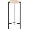 SAFAVIEH Home Collection – Abama Ivory Marble Round Top & Black Metal Side Table, Modern Accent Table (ACC5516A)(Ivory/Black)