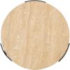 SAFAVIEH Home Collection – Abama Ivory Marble Round Top & Black Metal Side Table, Modern Accent Table (ACC5516A)(Ivory/Black)