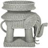 SAFAVIEH Home Collection – Balford Rattan Storage Accent Table with Tray, Fully Assembled, Natural Modern Side Table for Living Room (SEA7038A)(Grey)
