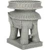 SAFAVIEH Home Collection – Balford Rattan Storage Accent Table with Tray, Fully Assembled, Natural Modern Side Table for Living Room (SEA7038A)(Grey)