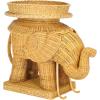SAFAVIEH Home Collection – Balford Rattan Storage Accent Table with Tray, Fully Assembled, Natural Modern Side Table for Living Room (SEA7038A)(Natural)