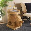 SAFAVIEH Home Collection – Balford Rattan Storage Accent Table with Tray, Fully Assembled, Natural Modern Side Table for Living Room (SEA7038A)(Natural)