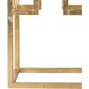 SAFAVIEH Home Collection – Byram Greek Key Antique Gold Glass Top End Table, Fully Assembled, Modern Glam Accent Table (FOX2574A)