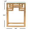 SAFAVIEH Home Collection – Byram Greek Key Antique Gold Glass Top End Table, Fully Assembled, Modern Glam Accent Table (FOX2574A)