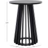SAFAVIEH Home Collection – Cassio Natural Brown Accent Table, Sculptural Modern Side Table, Flared Slatted Base (ACC9200B)(Black)