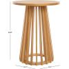 SAFAVIEH Home Collection – Cassio Natural Brown Accent Table, Sculptural Modern Side Table, Flared Slatted Base (ACC9200B)(Natural)