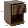 SAFAVIEH Home Collection – Moroto 1-Drawer 1-Shelf Accent Table, Walnut Finish, Storage Side Table for Living Room or Bedroom, Modern Design (ACC3602A)(Walnut)