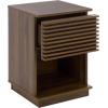 SAFAVIEH Home Collection – Moroto 1-Drawer 1-Shelf Accent Table, Walnut Finish, Storage Side Table for Living Room or Bedroom, Modern Design (ACC3602A)(Walnut)