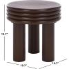 SAFAVIEH Home Collection – Ohana Dark Brown Accent Table, Sculptural Round Side Table, Modern Pedestal Design (ACC2327A)(Dark Brown)