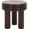SAFAVIEH Home Collection – Ohana Dark Brown Accent Table, Sculptural Round Side Table, Modern Pedestal Design (ACC2327A)(Dark Brown)