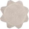 SAFAVIEH Home Collection – Oleg White Washed Rattan Accent Table, Sculptural Textural Design, Fully Assembled (ACC6702A)(White Washed)