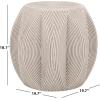 SAFAVIEH Home Collection – Oleg White Washed Rattan Accent Table, Sculptural Textural Design, Fully Assembled (ACC6702A)(White Washed)