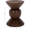 SAFAVIEH Home Collection – Pascual Solid Wood Accent Table with Walnut Finish, Sculptural Modern Side Table, Fully Assembled (ACC3258A)(Walnut)
