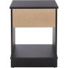 SAFAVIEH Home Collection – Shafa 1-Drawer 1-Shelf Side Table, Natural Finish with Brass Metal Accents, Storage Accent Table for Living Room or Office (ACC3100B)(Black/Brass)