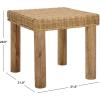 SAFAVIEH Home Collection – Shazza Natural Rattan Accent Table, Solid Wood Legs, Rustic Boho Design, Fully Assembled (ACC6510A)(Natural)