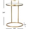SAFAVIEH Home Collection Calvin Round Gold Leaf End Table