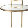 SAFAVIEH Home Collection Calvin Round Gold Leaf End Table