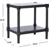 SAFAVIEH Home Collection Rafiki Black Rectangle Bottom Shelf Accent Table ACC5710B, 22″ W x 15.8″ L x 22.8″ H(Black)