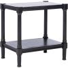 SAFAVIEH Home Collection Rafiki Black Rectangle Bottom Shelf Accent Table ACC5710B, 22″ W x 15.8″ L x 22.8″ H(Black)